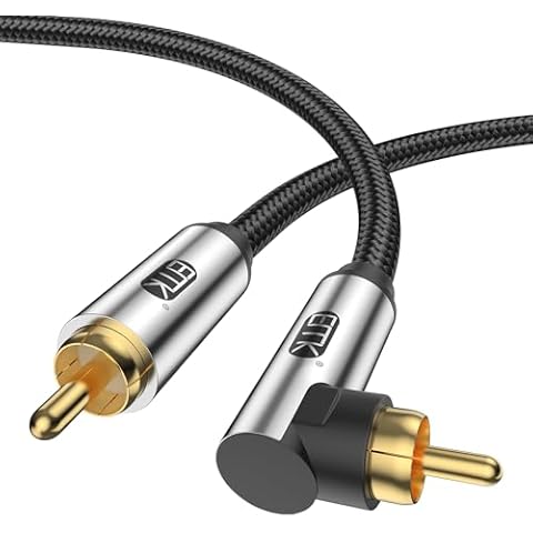 EMK 90 Degree Subwoofer RCA Cable Cover