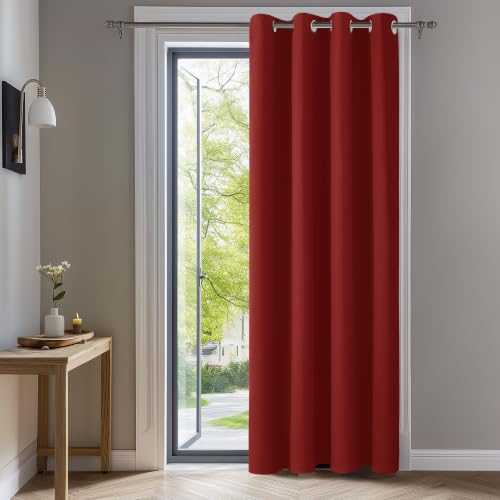 Deconovo Blackout Curtains for Bedroom 63 Inch Long, Living Room 1 Panel