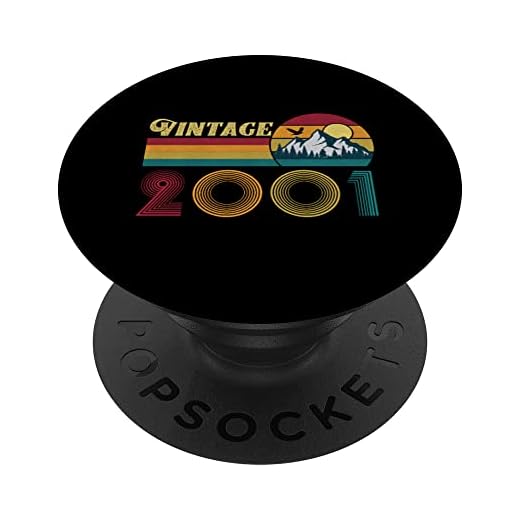 Regalo de cumpleaños 22 años para hombres y mujeres, retro, vintage, 2001 PopSockets PopGrip Intercambiable