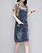 Shengwan Mujer Denim Vestido Peto Vaquero Dungaree Vestidos Peto de Falda Talla...