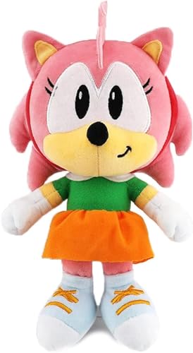 Image of KeenKid Sonic The Hedgehog Soft Plush Toy - Blue Sonic, Super Sonic, Knuckles and Tails Sonic Toys for Boys, Girls, & Kids (Amy Rose Sonic)