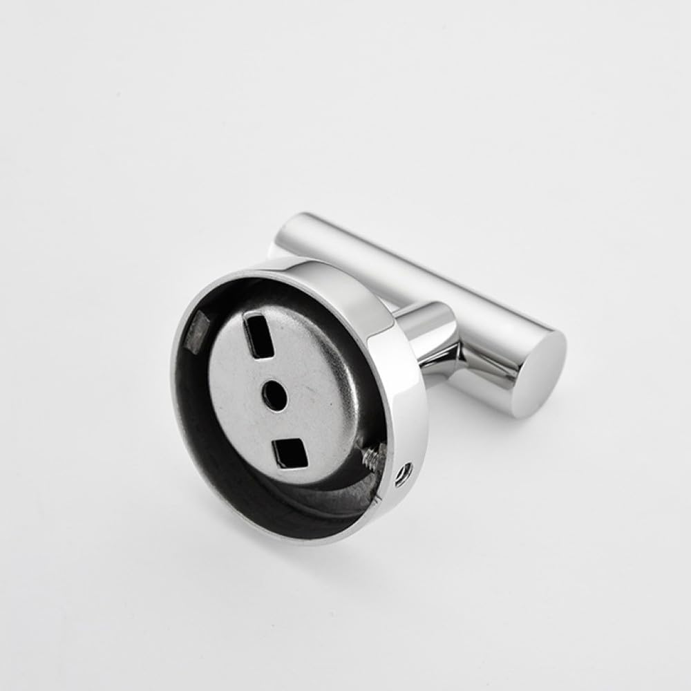Mirror Bathroom Hardware Set Round Towel Bar Toilet Paper Holder Towel Ring Robe Hook Stainless Steel DIY,Robe Hook 2 Piece,One Size