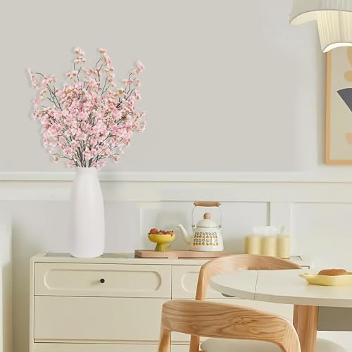 Dremisland 4PCS Artificial Cherry Blossom Branches Pink Plum Blossom 39.3in Winter Fake Flowers Tree Stems Silk floral Plants Desk Spring Decoration for Wedding Bouquets Party Table Vase Decor - Image 4