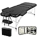 Yaheetech Table de Massage Pliante Professionnelle 3 Section 70 x 213 cm avec Cadre en Aluminium Lit de Massage Portable à Hauteur Réglable Repose-tête Ergonomique pour Le Massage Spa Tatouage