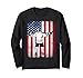US American Flag Ice Hockey Boys Hockey Player Fan Long Sleeve T-Shirt