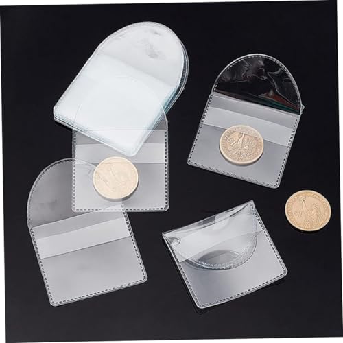 30pcs Clear PVC Coin Storage Pouches Single Pocket Jewelry Protectors for Badges Trinkets Small Items Portable Transparent Sleeves for Easy Identification4