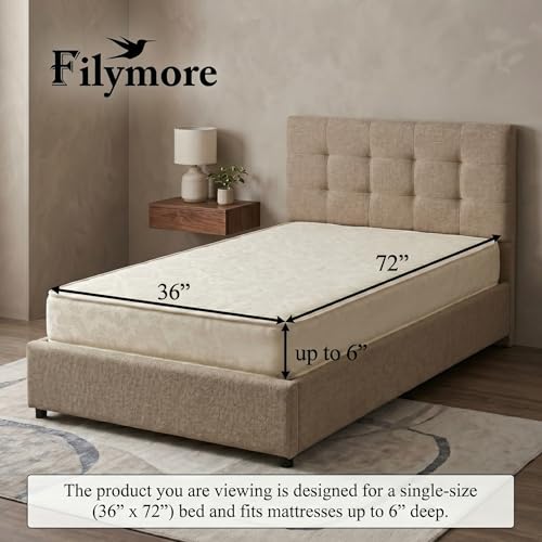 Image of Filymore Elastic Fitted Dinosaur Single Bedsheet with 1 Pillow Cover | 240 TC Soft Microfiber Bedspread | Fitted Bedcover for Mattress Size 72 inch x 36 inch Inchs | Green & White