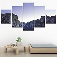 SIGNWIN 5 Panel Canvas Wall Art Landscape Mountain for Home Decorations Ready to Hang - 60