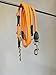 Leisegrün Verstellbare Hundeleine 3m - Robuste Nylon Doppelleine für mittelgroße bis große Hunde, 200kg Zugkraft, 2 Karabiner - Orange