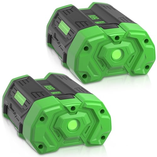 2Pack 5000mAh RYG08L Replacement for EGO 56V Battery Lithium Replacement for EGO 56 Volt Battery 5.0Ah Conpatible with EGO 56 Volt BA2800 BA4200 CS1604 CS1804 CS1403 HT2400 Power Tools (5.0Ah, 2Pack)