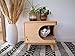 Stylish Handmade Plywood Cat House - Cozy and Comfortable (Cushion Cobalt)