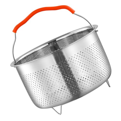 Abaodam ステンレス製蒸ご飯ラック 丈夫で変形防止 蒸し器用フードスチーマー 電飯鍋対応 蒸し料理用再利用可能蒸しバスケット