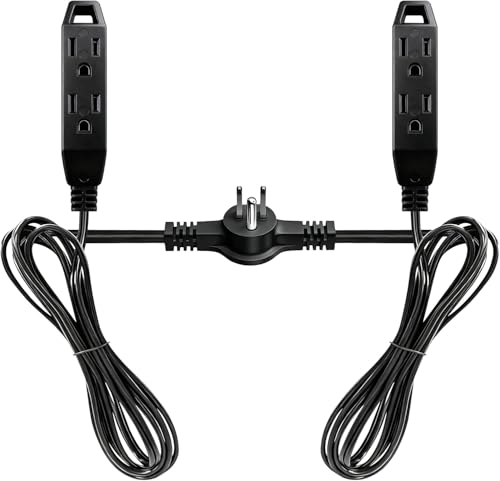 [ETL Listed] 6Ft Dual Side Power Strip,3 Outlets 3 Prong Home & Game Cord