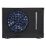 EBTOOLS 12V Car Air Conditioner, 30-60W Portable Mini Evaporative Water Air Cooling Fan Car Cooler with Adjustable 2 Speeds Switch
