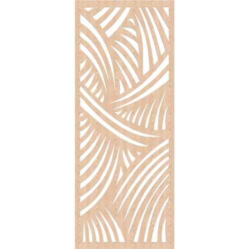 Image of 29 3 /8 inchW x 74 3 /8 inchH x 1 /4 inchT Chester Decorative Fretwork Wood Wall Panels, Red Oak