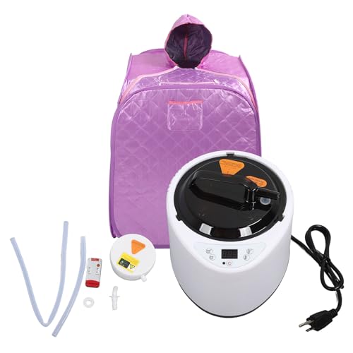 Image of TARSHYRY Portable Steam Sauna, Folding Personal Sauna Tent with Remote Control, 2L Steam Pot, 9 Gear Configurations, for Home Indoor Use (Light Purple)