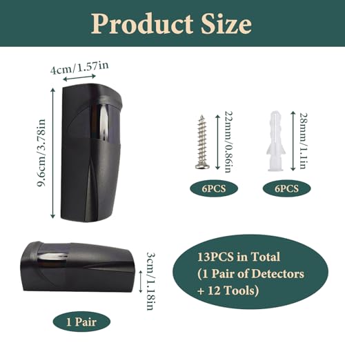 Miniatura 2 de Fotocelula Puerta Garaje, Par De Fotocélulas Infrarrojas Universales Para Sensor Puerta Garaje Automático De Exteriores, Compatible Con Sistemas De Portones Y Garajes, 12v 24v Ac Dc, Protección Ip55