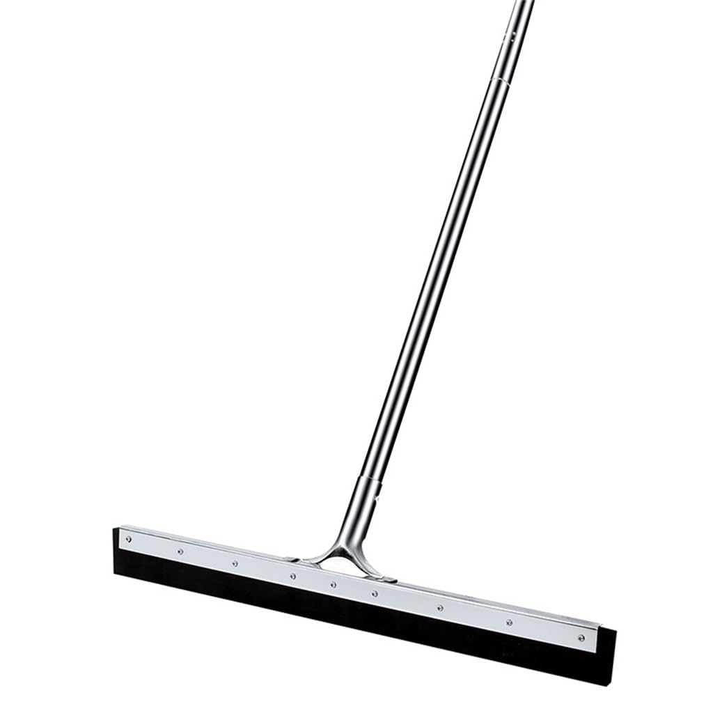 Balai à récurer double action avec raclage à l'eau et poussoir silicone