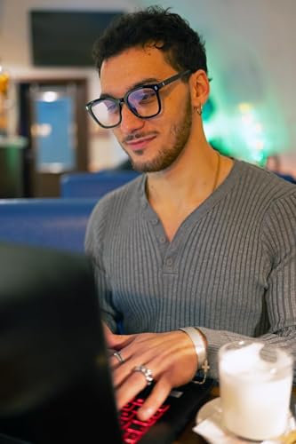 Image of VISOONE Square TR90 Lightweight Anti Glare UV400 Gaming Computer Glasses