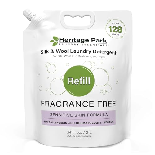 Heritage Park Silk & Wool Fragrance Free, Hypoallergenic, pH-Neutral Laundry