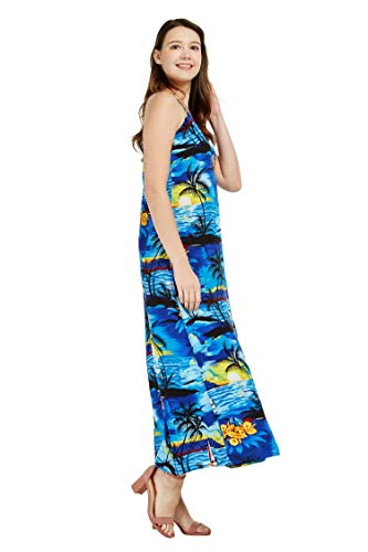 Image of Hawaii Hangover Family Matching Hawaiian Clothes, Sunset Blue | Family matching Hawaiian outfits, Sunset Blue, lightweight rayon, machine washable, tropical print, luaus, cruises