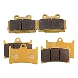 For Yam&aha TZR250 TZR 250 TZR250R TZR250S FZR400 FZR400RR FZR 400 FZS600 FZS 600 Fazer 600 Motorcycle Front Rear Brake Pads Kit Universeel (Color : Gold1)