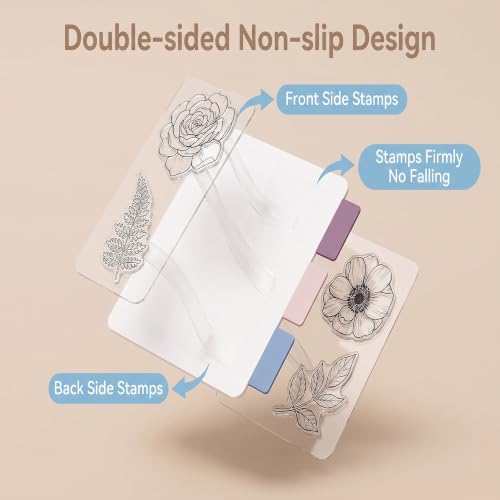 Image of 24 PCS Clear Stamps Storage Panels,Resealable Die Cut Storage Bag, White Plastic Stamps Organizer Panels, Clear Stamp Organizer Set for Die Cutting and Decorative (24)
