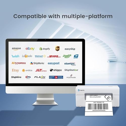 Image of BRONTIX Thermal Printer 4x6 inch Shipping Label | Adjustable Label Printer Machine | 203 DPI | Barcode Printer Machine with 152mm /s Printing Speed