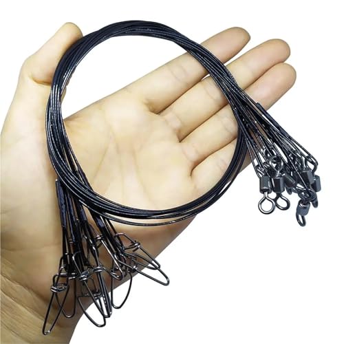 40 Pcs 50cm 88Lbs/40kg Leader Wire para Pesca miniatura 2