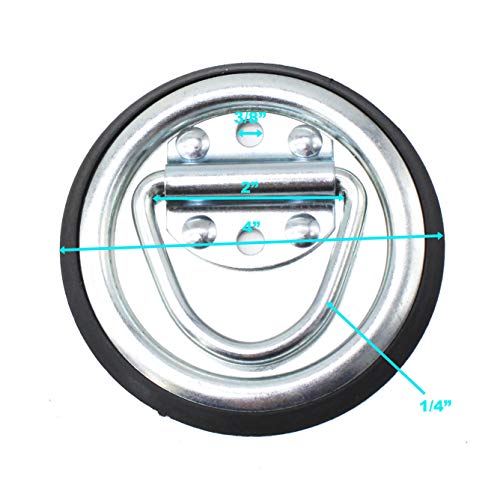 X-Haibei 12 Pack Heavy Duty D Rings Tie Down Anchor Floor Flush Surface Mount 1200 Lbs With 4 Inch Bases For Cargo Trailers Trucks Rv Campers Vans Boats #TOP3