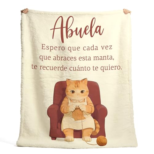 Imagen de Regalo Abuela Mantas Para Sofa Regalo Dia De La Madre Abuela Regalos Para Abuelas Regalos Para Mujer Regalos Abuelo Cumpleaños 130 X 150cm Franela Perezoso Manta Para Cama Picnic Playa Navidad