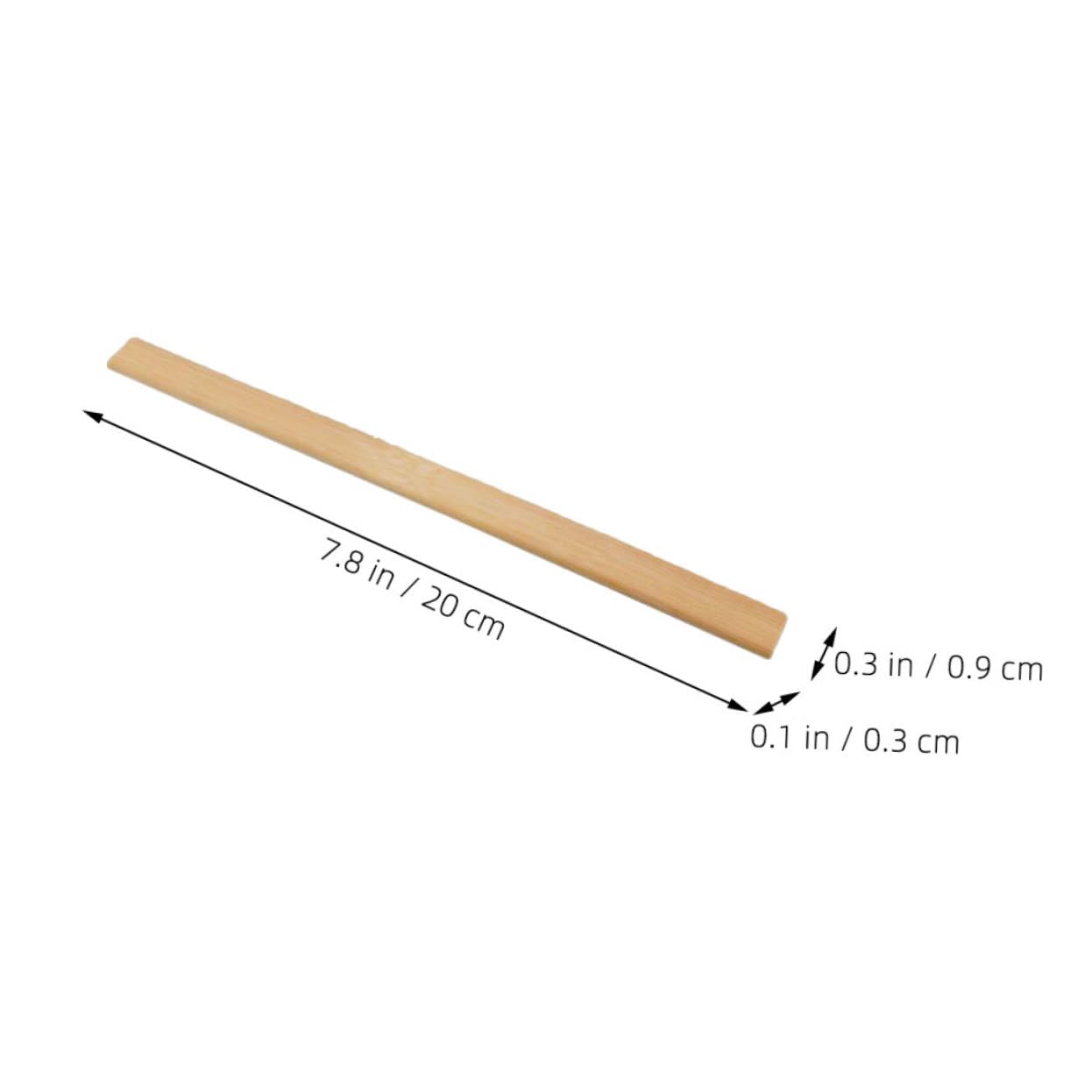 Unomor Bamboo Stirrer Rods 50pcs for Coffee Tea Milk Smoothies Reusable Stirring Sticks