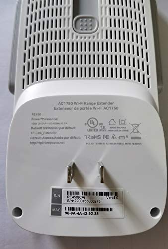 Product Image 1: TP-Link AC1750 WiFi Extender (RE450), PCMag Editor’s Choice, Up to 1750Mbps, Dual Band WiFi Repeater, Internet Booster, Extend WiFi Range further