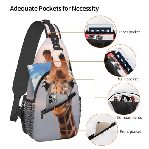 Bolso tipo Sling para Hombre y Mujer con diseño de jirafa miniatura 3