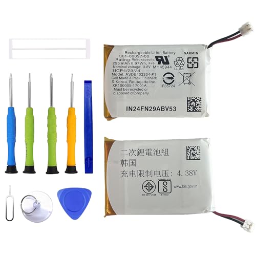 ERYNK 361 00097 00 Batería de repuesto compatible con Garmin Fenix 5 Multisport GPS Watch smartwatch batería de repuesto con juego de herramientas