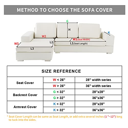 Deep Dream Couch Cover, Sectional Couch Covers, Sofa Covers For 3 Cushion Couch, Couch Cover For Dogs Pets Recliner Loveseat L Shaped, Anti-Slip Sofa Covers 28 X 82 Inch - Light Gray(Only 1 Piece) #TOP5