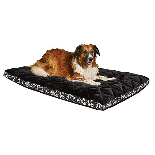 Midwest Homes for Pets 4090028-PLS Carlisle Dog Crate Mattress, Black/White Floral, X-Large