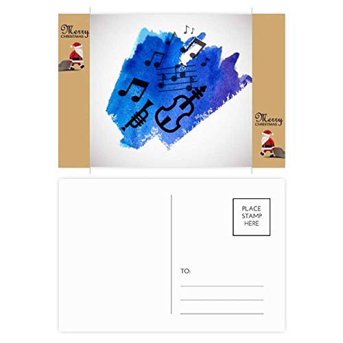 Cartes postales de remerciement Père Noël Bleu pour écrire vos messages après les fêtes