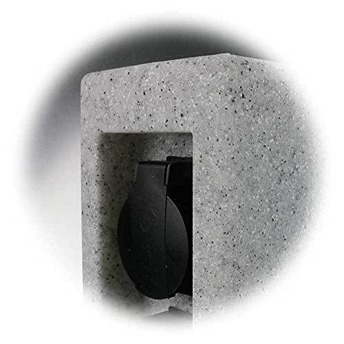 Gartensteckdose 2-fach, IP44, Energiesäule, Granit