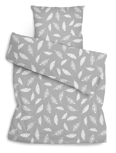 Amilian Bettwäsche Set 2-teilig 135x200 cm + 80x80 cm - 100% Baumwolle,...