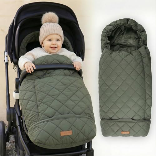 Warm and Cozy Winter Stroller Cover for Baby - Waterproof Bunting Bag with Soft Fleece Lining and Universal Fit for Strollers - Protective Footmuff...
