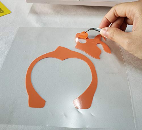 Image of guangyintong Orange Heat Transfer Vinyl HTV Rolls, 12 inch x 8ft Orange Iron on Vinyl for T-Shirts Glossy Surface HTV for All Cutter Machines Easy to Cut & Weed for Heat Design