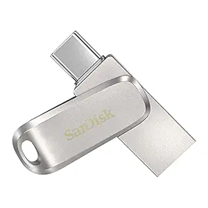 SanDisk 256GB Ultra Dual Drive Luxe USB Type-C - SDDDC4-256G-G46, Silver