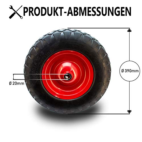 Ruota per carriola, pneumatici pieni in gomma, con...