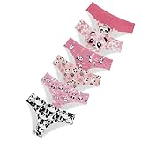 HUGS IDEA Funny Naughty Underwears Invisibles Hipster Briefs Fashion Cute Panda Panties for Women Girls 6 Pack M