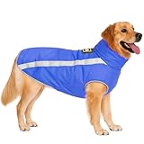 DoggieKit Hundejacke Wasserdichter Hundemantel Reflektierende Wintermantel mit Fleecefutter...