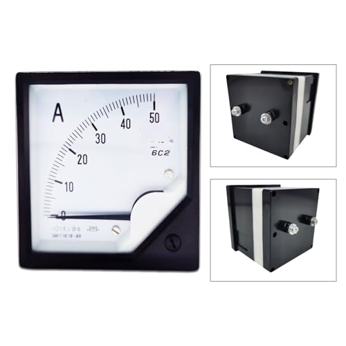 Ampèremètre CC analogique 6C2 50A jauge à pointeur de tableau 80x80mm