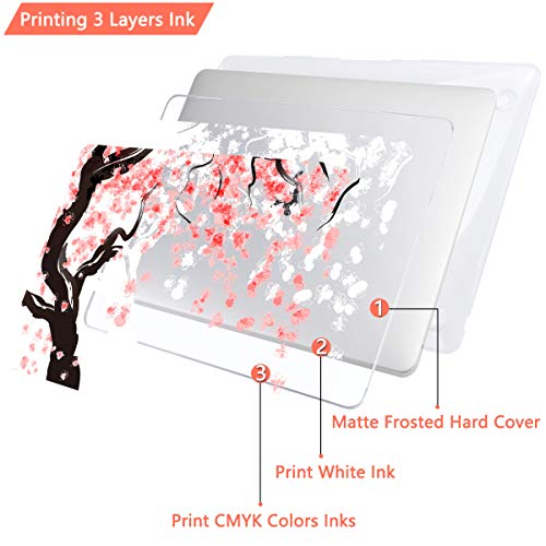 Twol Cover For Macbook Air 13 Inch 2021 2020 2019 2018, Cherry Blossoms Printed Hard Shell Case & Keyboard Skin & Screen Protector For Macbook Air 13 A2337 M1 A1932 A2179 #TOP7