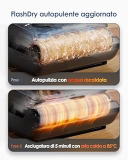 Tineco FLOOR ONE i6 Stretch, Aspirapolvere e Lavapavimenti 2 in 1, 20 000Pa, Design Piatto 180°, Anti-Groviglio, Autopulente, Asciugatura 85℃, 40 Min Autonomia, Batteria Pouch Cell