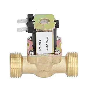 A K Homes -Water Valves, Normally Closed Automatic Switch Electric Solenoid Valve G1/2in 0.02-0.8MPa for Office for Home(DC12V pressurized water)